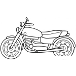 Dibujo para colorear Moto Para Imprimir Pintar Y Colorear