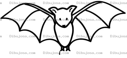 Dibujo para colorear Dibujo De Murcielago Para Pintar Y Colorear Murciegalo O Raton Con Alas