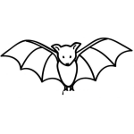 Dibujo para colorear Dibujo De Murcielago Para Pintar Y Colorear Murciegalo O Raton Con Alas