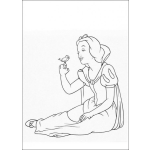 Dibujo para colorear Pintar a Blanca Nieves