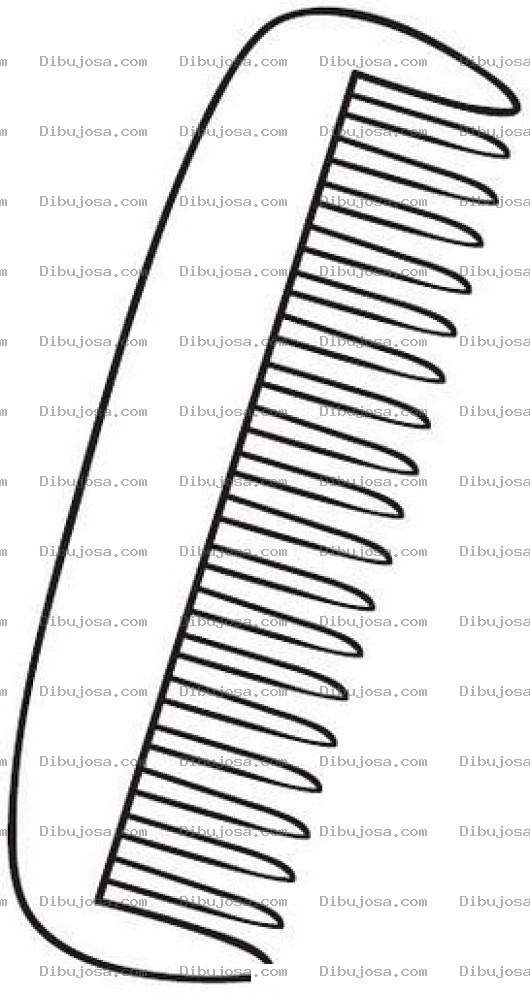 Dibujo para colorear Dibujo De Peine De Bolsillo Para Pintar Y Colorear