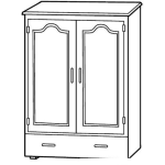 Dibujo para colorear Ropero De Madera Para Pintar Y Colorear