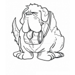 Dibujo para colorear Pintar perro san bernardo cervecero