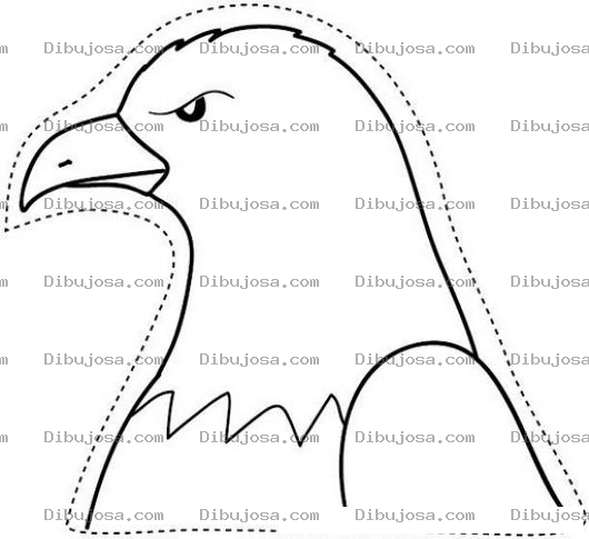 Dibujo para colorear Cabeza De Aguila Para Recortar Pintar Y Colorear