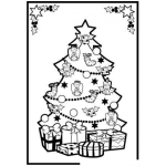 Dibujo para colorear Tarjeta Navidena Con Arbolito De Navidad Para Imprimir Y Colorear