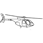 Dibujo para colorear Helicoptero Moderno Y Veloz Para Pintar Y Colorear