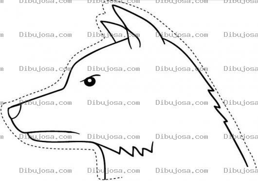 Dibujo para colorear Cabeza De Perro Para Recortar Y Colorear
