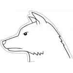 Dibujo para colorear Cabeza De Perro Para Recortar Y Colorear