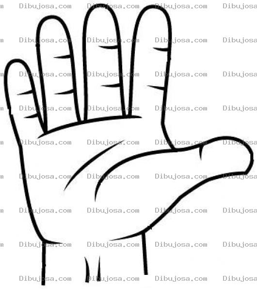 Dibujo para colorear Dibujo De La Mano De Un Nino Para Pintar Y Colorear Manita De Bebe