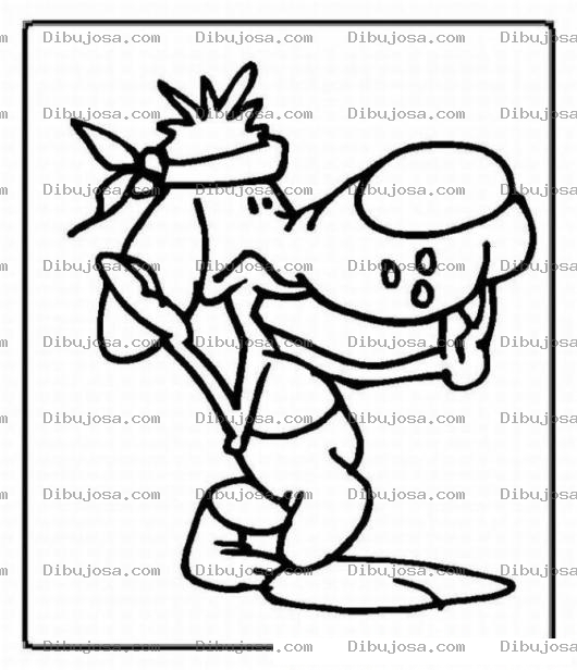 Dibujo para colorear Colorear perro hippy
