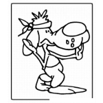 Dibujo para colorear Colorear perro hippy