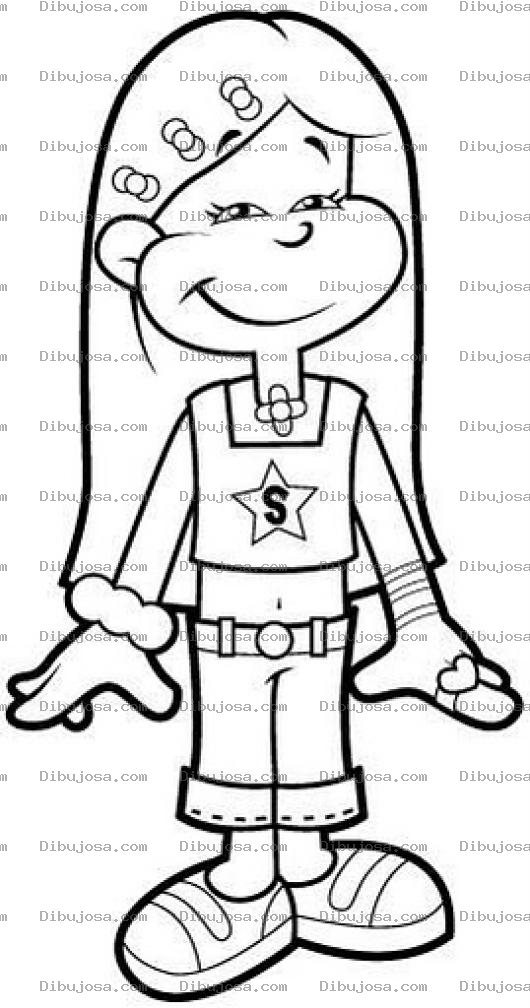 Dibujo para colorear Dibujo De Nina Adolescente Para Pintar Y Colorear