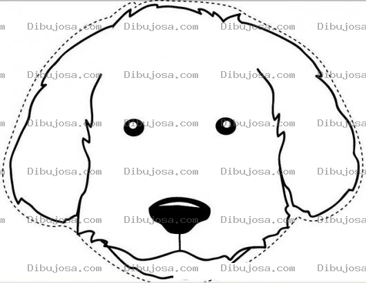 Dibujo para colorear Cara De Perro Para Recoertar Y Colorear