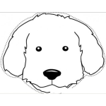 Dibujo para colorear Cara De Perro Para Recoertar Y Colorear