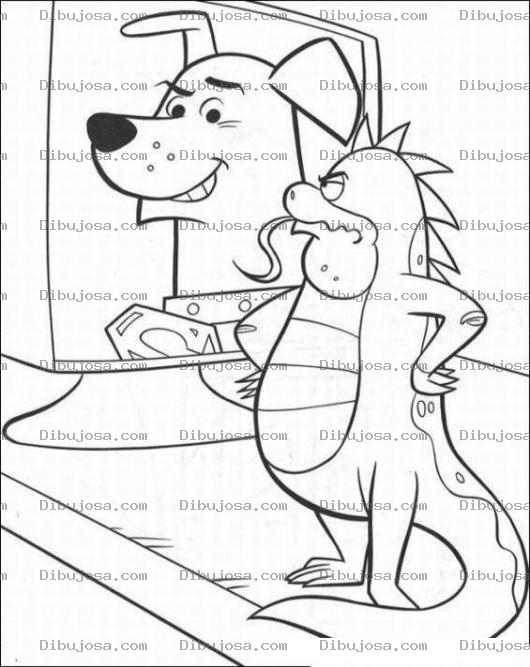 Dibujo para colorear Colorear perro de superman