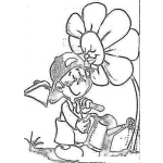 Dibujo para colorear Dibujo De Nino Regando Una Flor Gignate Para Pintar Y Colorear