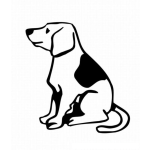 Dibujo para colorear Colorear perro estilizado