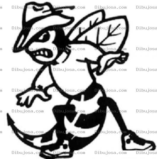 Dibujo para colorear Dibujo De Avispa Para Pintar Y Colorear