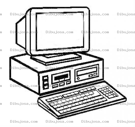 Dibujo para colorear Dibujo De Computadora IBM XTpara Pintar Y Colorear