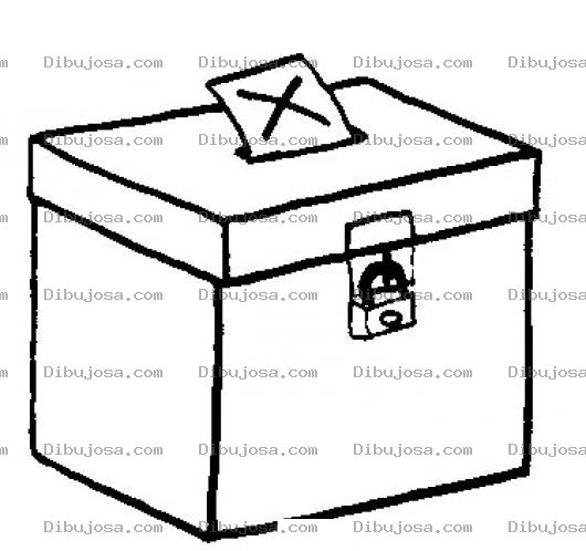 Dibujo para colorear Urna De Votacion Para Pintar Y Colorear