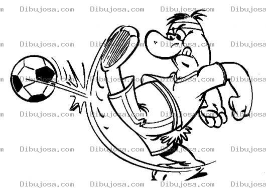Dibujo para colorear Patada De Futbol Para Pintar Y Colorear