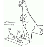 Dibujo para colorear Dibujo De Dinosauro Endeudado Vendiendo Su Cola Por Pedazos Para Pintar Y Colorear