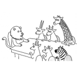 Dibujo para colorear Junta De Animales Para Pintar Y Colorear