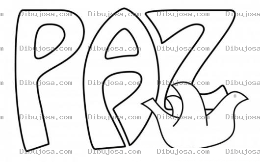 Dibujo para colorear Colorear Paz