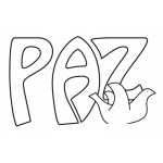 Dibujo para colorear Colorear Paz
