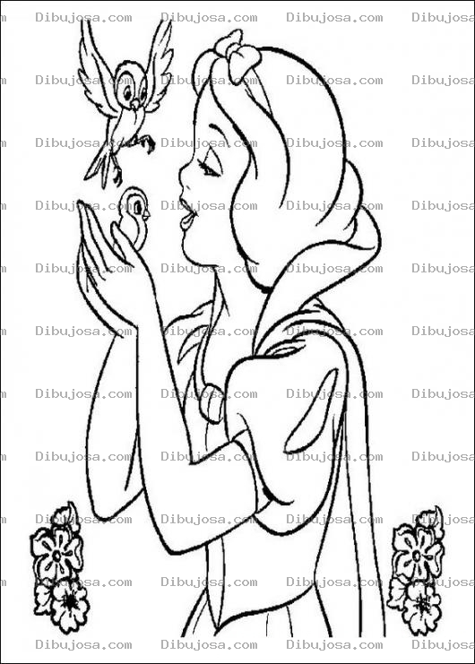 Dibujo para colorear colorear a Blanca Nieves