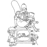 Dibujo para colorear Dibujo De La Familia Simpson Para Pintar Y Colorear A Los Simpsons