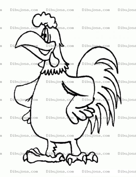 Dibujo para colorear Gallo Claudio Para Imprimir Pintar Y Colorear