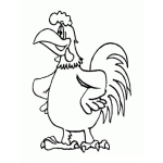 Dibujo para colorear Gallo Claudio Para Imprimir Pintar Y Colorear