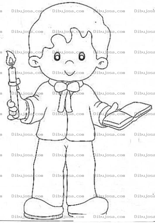 Dibujo para colorear Dibujo De Nino En Su Primera Comunion Para Pintar Y Colorear