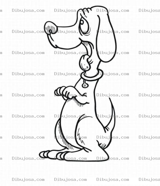 Dibujo para colorear Colorear Perro Hambriento
