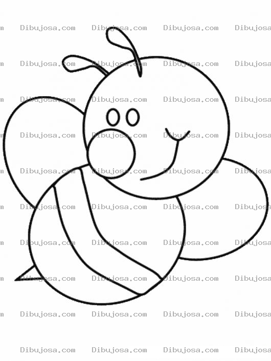 Dibujo para colorear Dibujo De Abejita Para Pintar Y Colorear Avejita Con Su Gran Aguijon