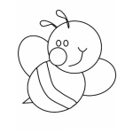Dibujo para colorear Dibujo De Abejita Para Pintar Y Colorear Avejita Con Su Gran Aguijon