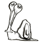 Dibujo para colorear Caracol Con Ojos De Cangrejo Para Pintar Y Colorear