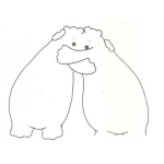 Dibujo para colorear Dibujo De Abrazo De Oso Para Pintar Y Colorear Osos Dandose Un Abrazo
