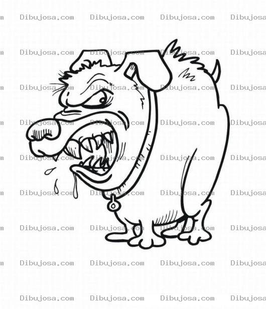 Dibujo para colorear Colorear Perro Rabioso