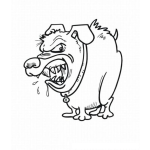 Dibujo para colorear Colorear Perro Rabioso