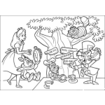 Dibujo para colorear Dibujo De Alicia En El Pais De Las Maravillas Para Pintar Y Colorear