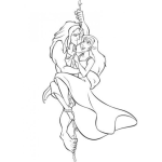 Dibujo para colorear Dibujo De Tarzan Con Su Novia Para Pintar Y Colorear