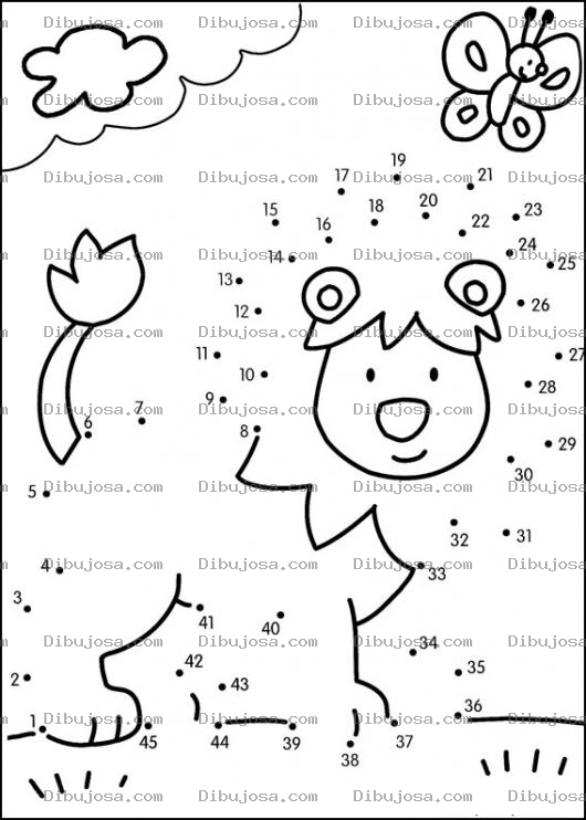 Dibujo para colorear Dibujo De Unir Puntos Para Dibujar El Leon Conecta Los Puntos Del 0 Al 45