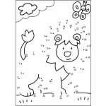 Dibujo para colorear Dibujo De Unir Puntos Para Dibujar El Leon Conecta Los Puntos Del 0 Al 45