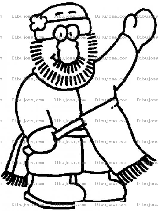 Dibujo para colorear Dbiujo De Hombre Barbudo Con Banderin Para Pintar Y Colorear