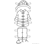 Dibujo para colorear Ropita De Bombero Recortable Para Pintar Y Colorear