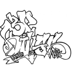Dibujo para colorear Dibujo De Grafiti Letras De Cholo Para Pintar Y Colorear Graffitti En La Pared