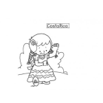 Dibujo para colorear Traje Tipico De Costarica Para Pintar Y Colorear Vestido Folclorico De Costa Rica
