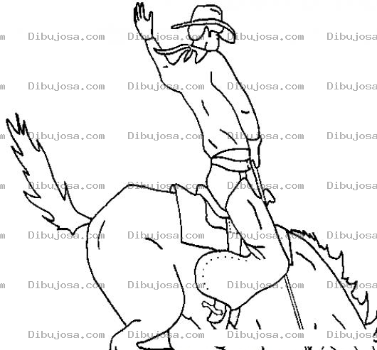 Dibujo para colorear Dibujo De Jaripeo Para Pintar Y Colorear